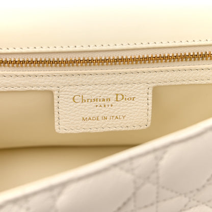 Christian Dior Supple Calfskin Cannage Medium Caro Bag Ivory 6 of 15