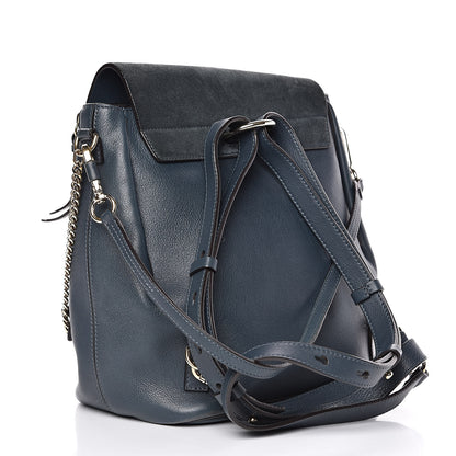 Chloe Suede Calfskin Medium Faye Backpack Silver Blue 3 of 12