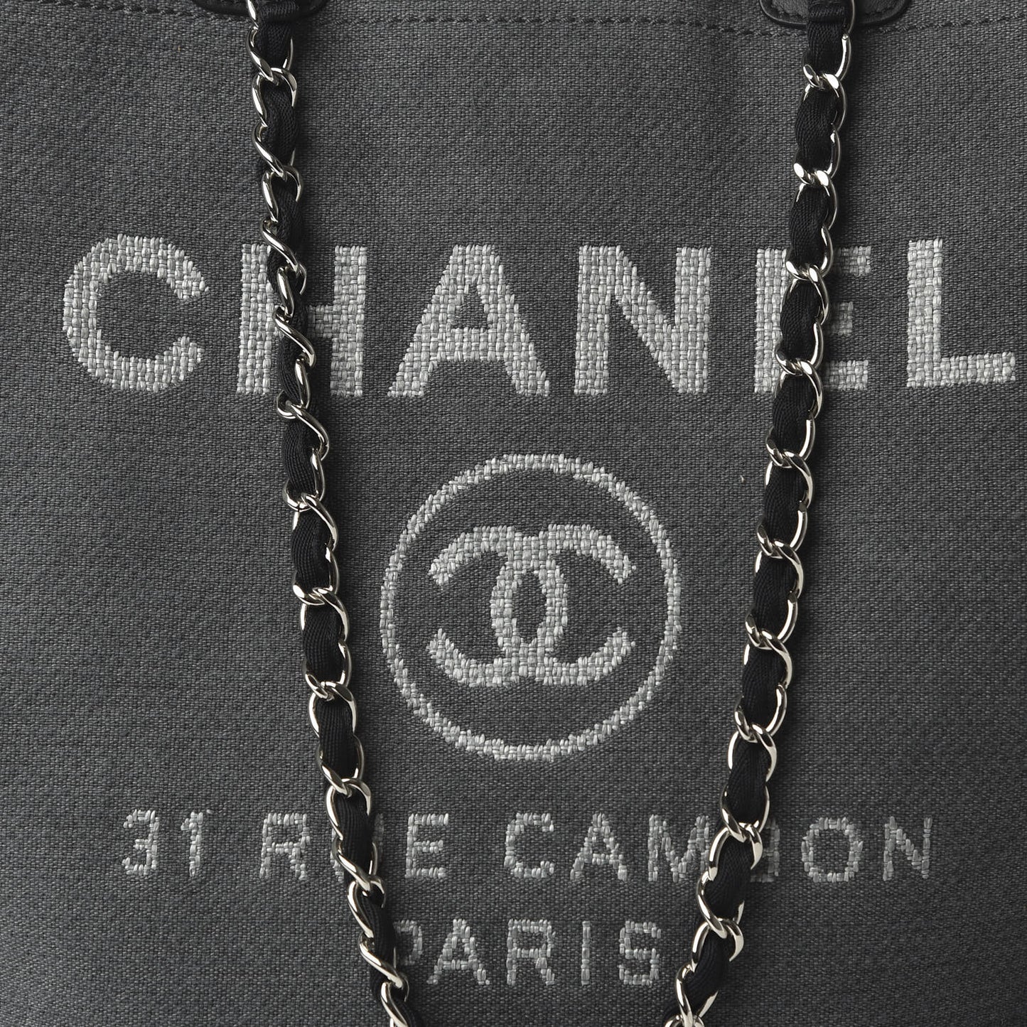 Canvas Extra Large Deauville Tote Grey