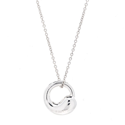 Tiffany Sterling Silver 12mm Elsa Peretti Eternal Circle Pendant Necklace 3 of 6