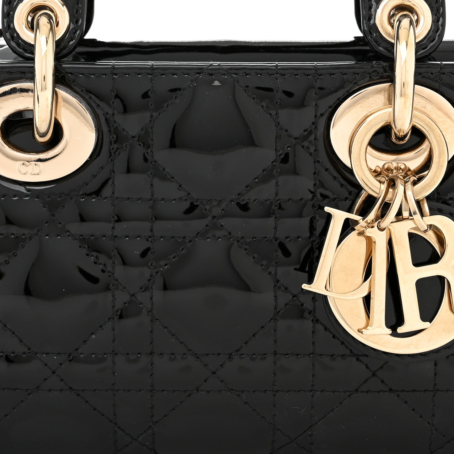 Christian Dior Patent Cannage Small Lady D-Joy Black 7 of 9