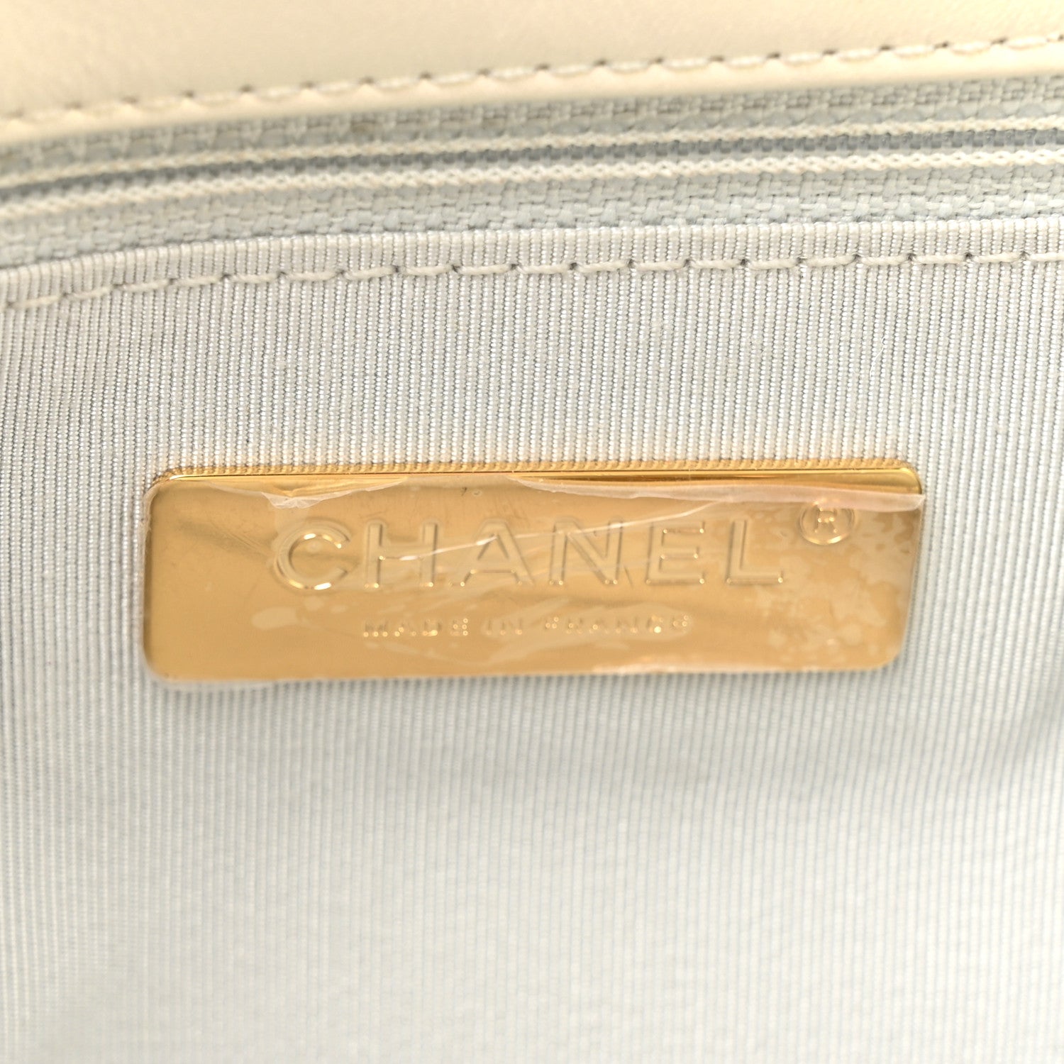 Chanel Iridescent Calfskin Quilted Medium Chanel 19 Flap White 6 of 14
