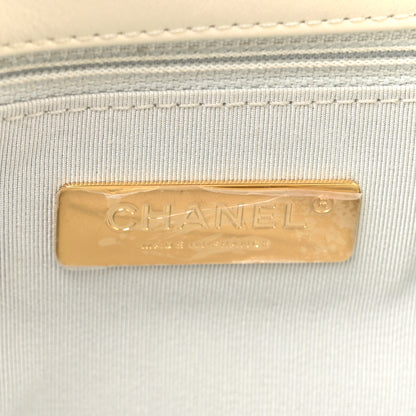Chanel Iridescent Calfskin Quilted Medium Chanel 19 Flap White 6 of 14