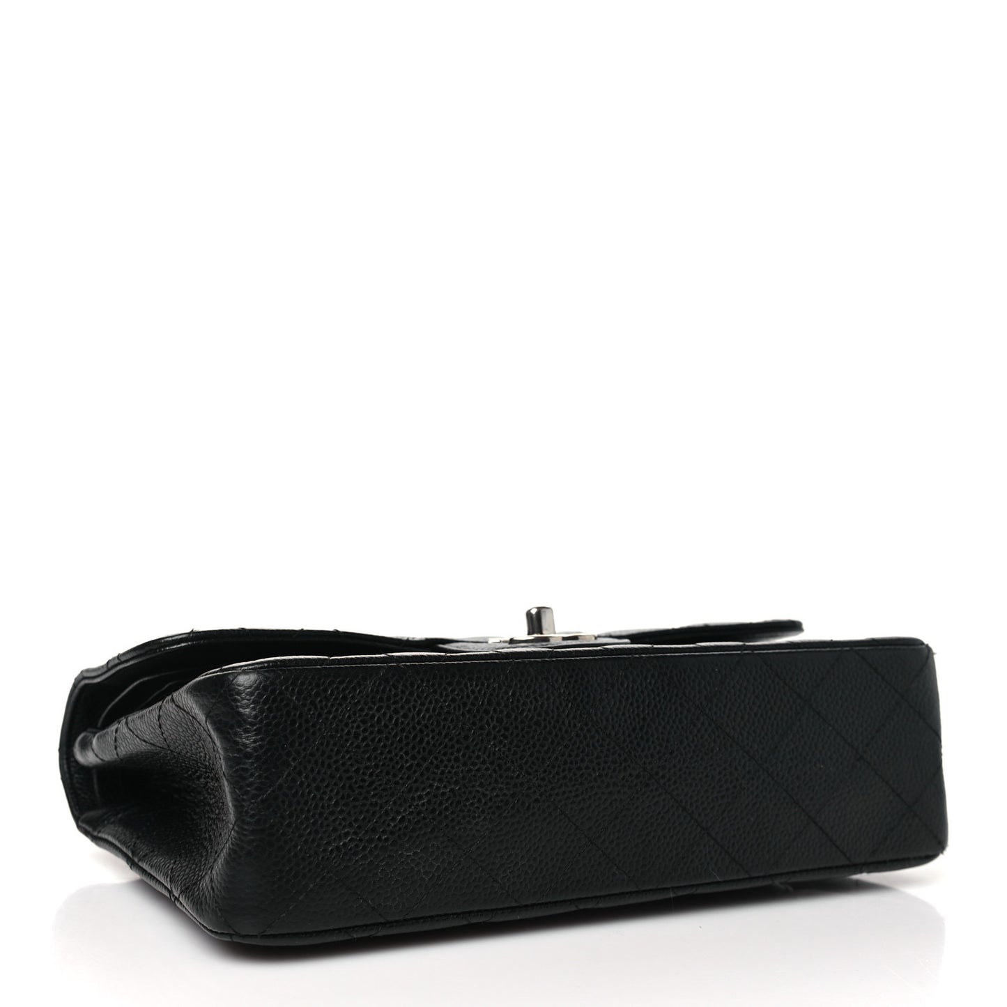 Caviar Quilted Small Double Flap Black