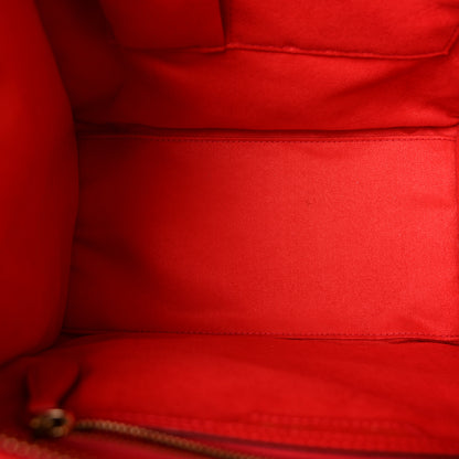 Celine Drummed Calfskin Mini Luggage Coquelicot 5 of 10