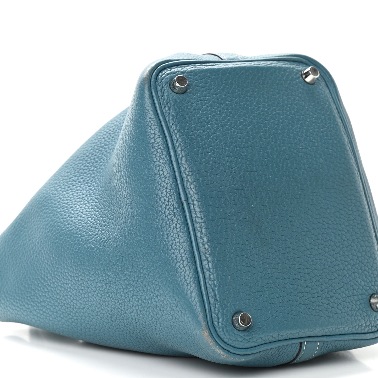 Taurillon Clemence Picotin Lock 18 PM Blue Jean