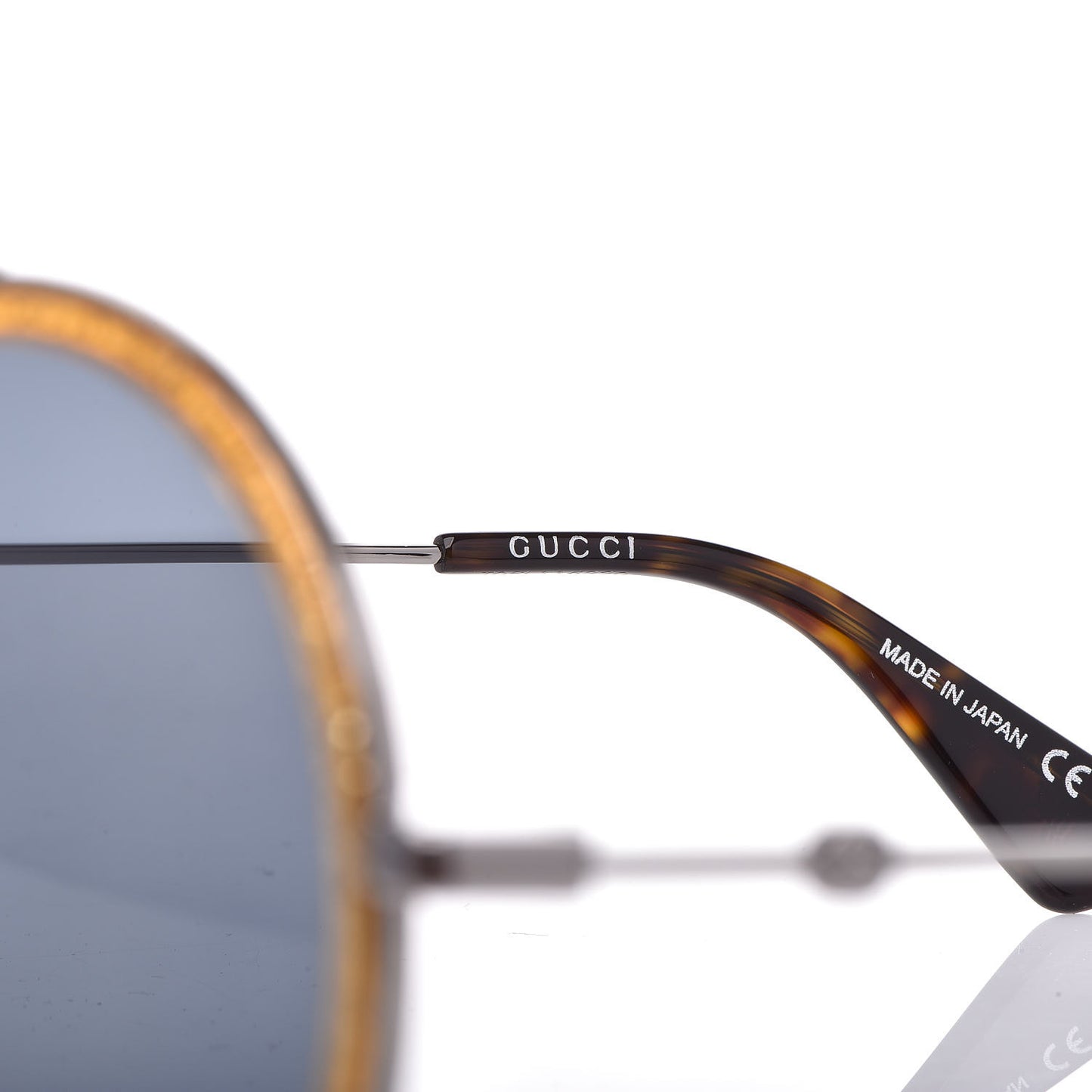 Round Frame Glitter Sunglasses GG0061S Yellow