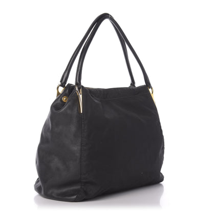 Prada Tessuto Nylon Saffiano Tote Black 3 of 13
