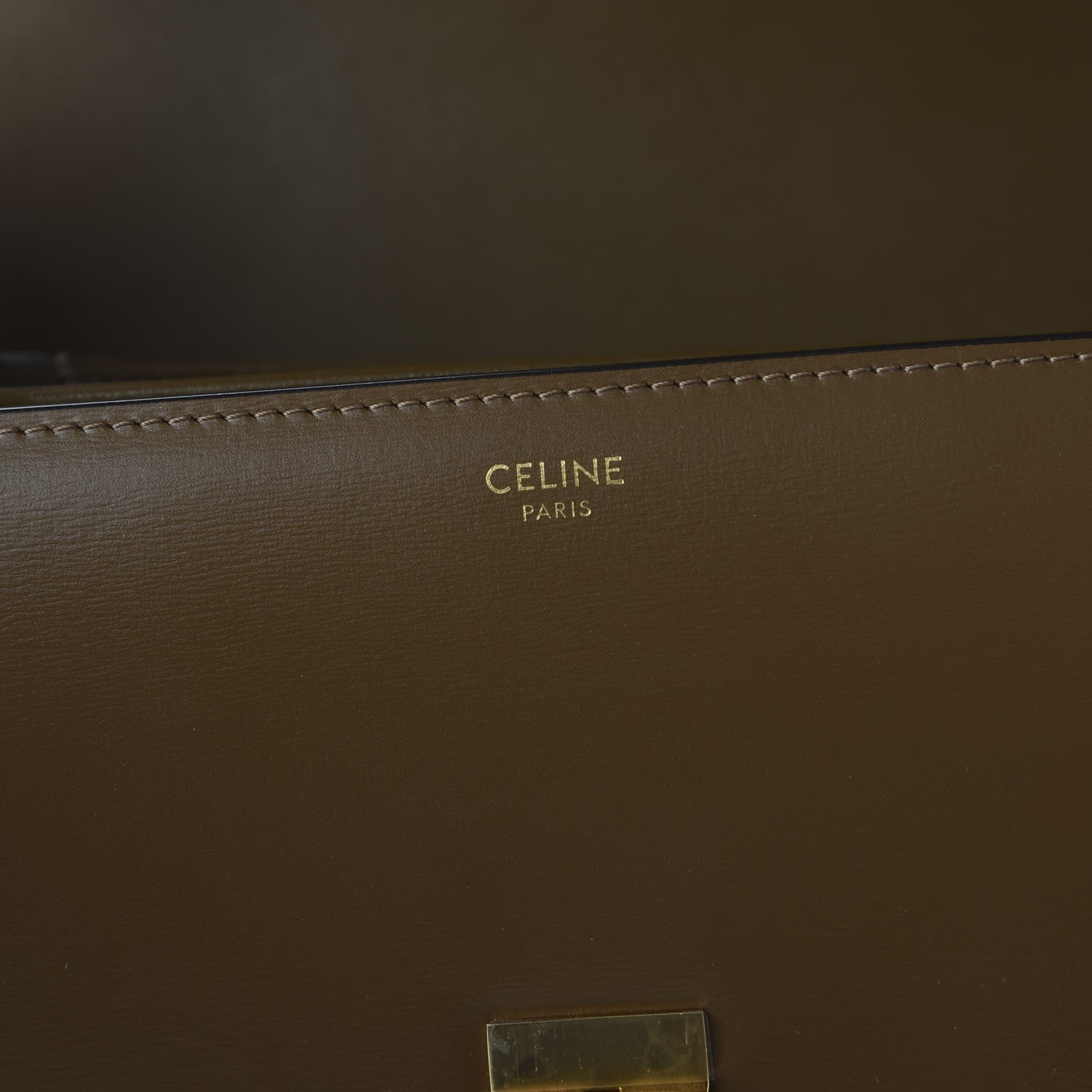 Celine Shiny Calfskin Medium Triomphe Camel 8 of 9