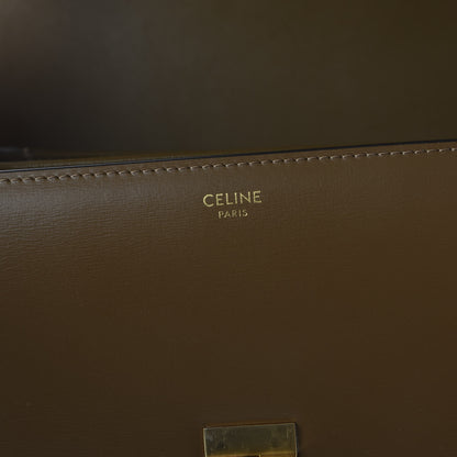 Celine Shiny Calfskin Medium Triomphe Camel 8 of 9
