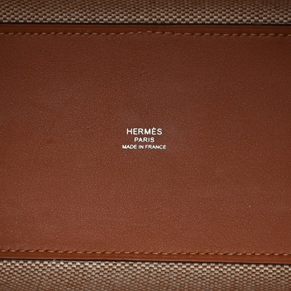 Hermes Swift Toile H Cabas H En Biais 27 Ecru Naturel Gold 6 of 11