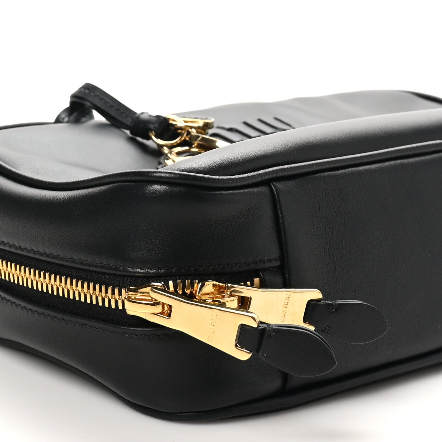 Miu Miu Calfskin Softy Medium Beau Top Handle Bag Black 8 of 9
