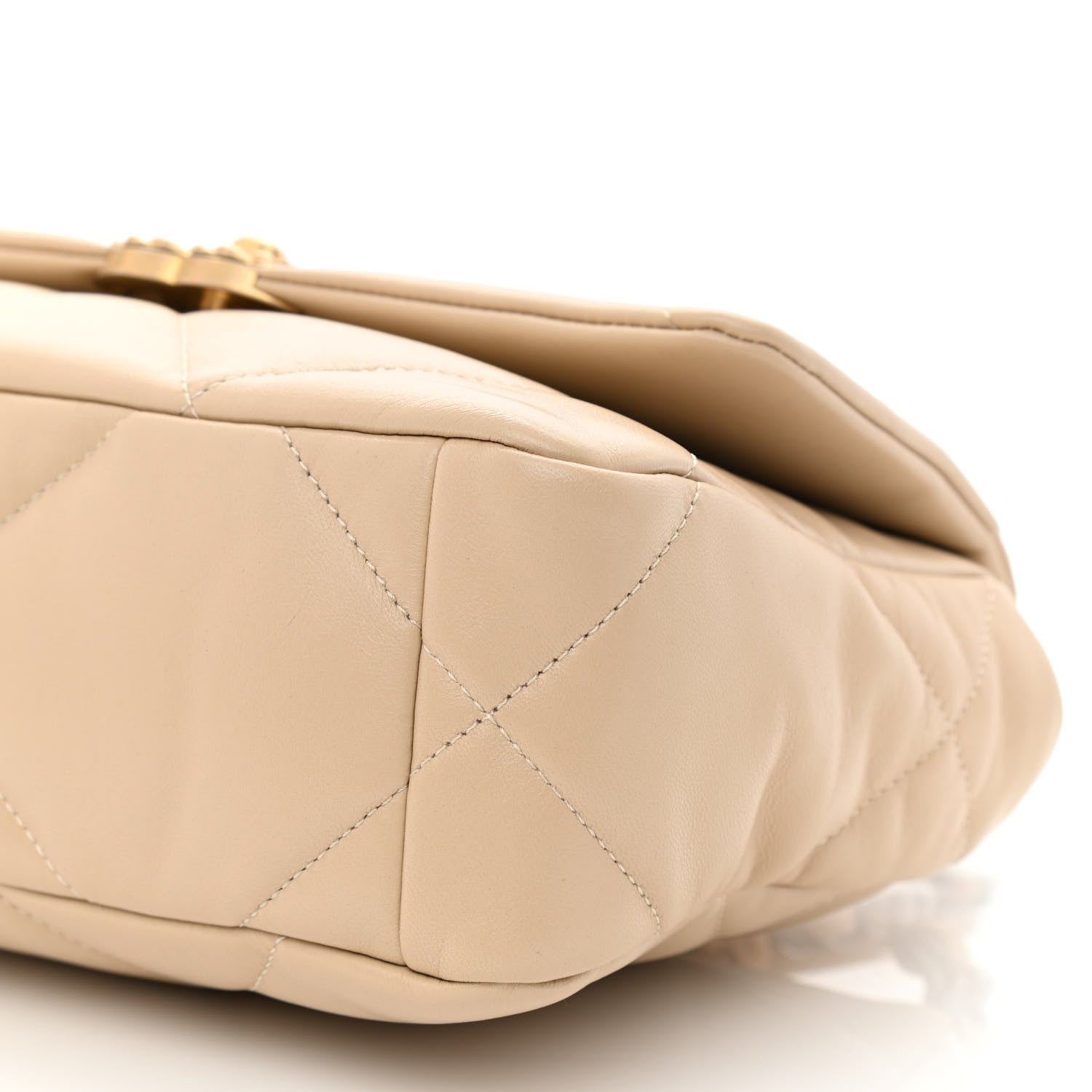 Chanel Lambskin Quilted Medium Chanel 19 Flap Light Beige 10 of 11
