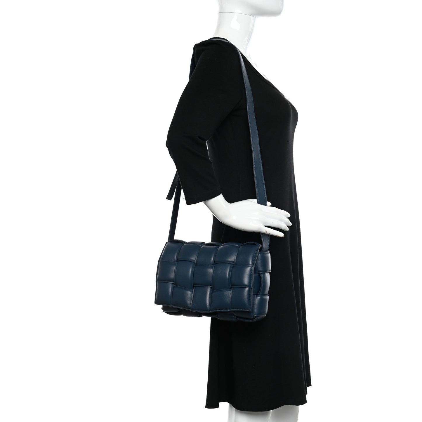 Nappa Maxi Intreccio Padded Cassette Crossbody Bag Cruise