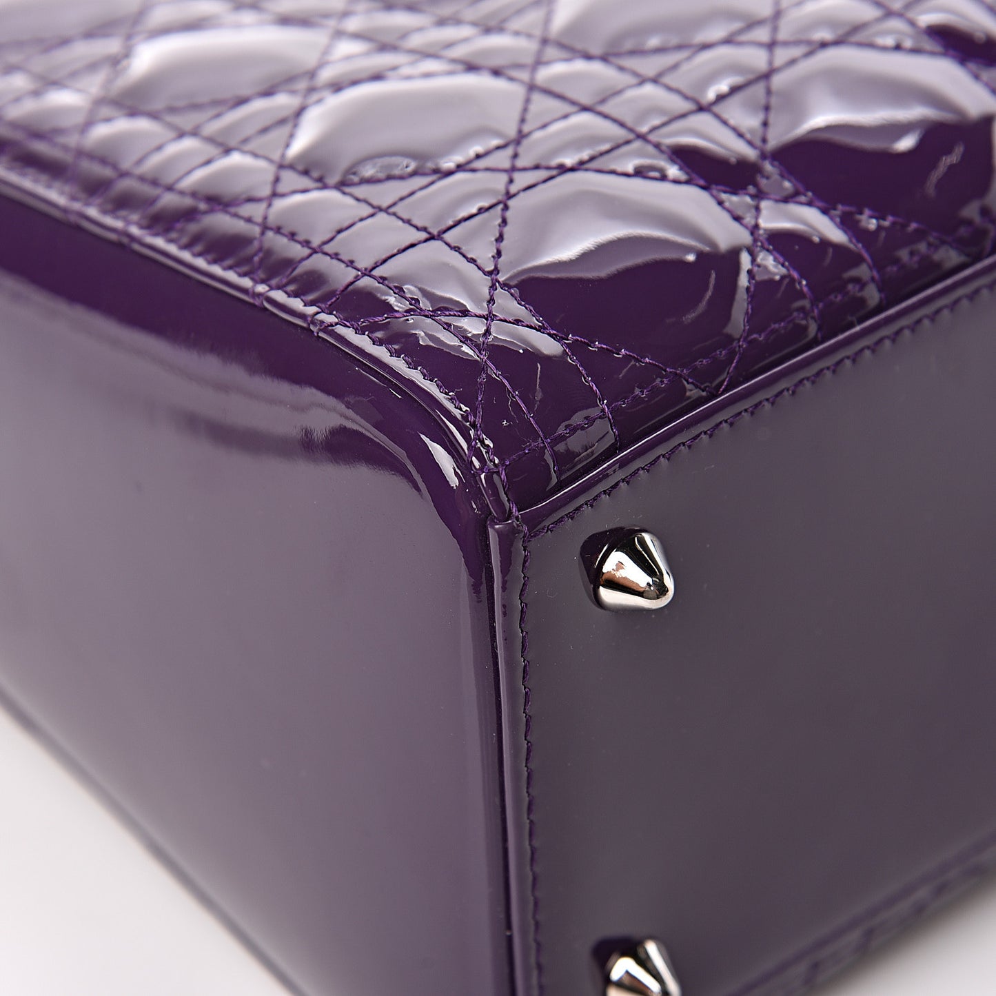 Patent Cannage Medium Lady Dior Purple