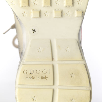 Gucci Calfskin Mouth Print Womens Rhyton Sneakers 36 Ivory 8 of 10