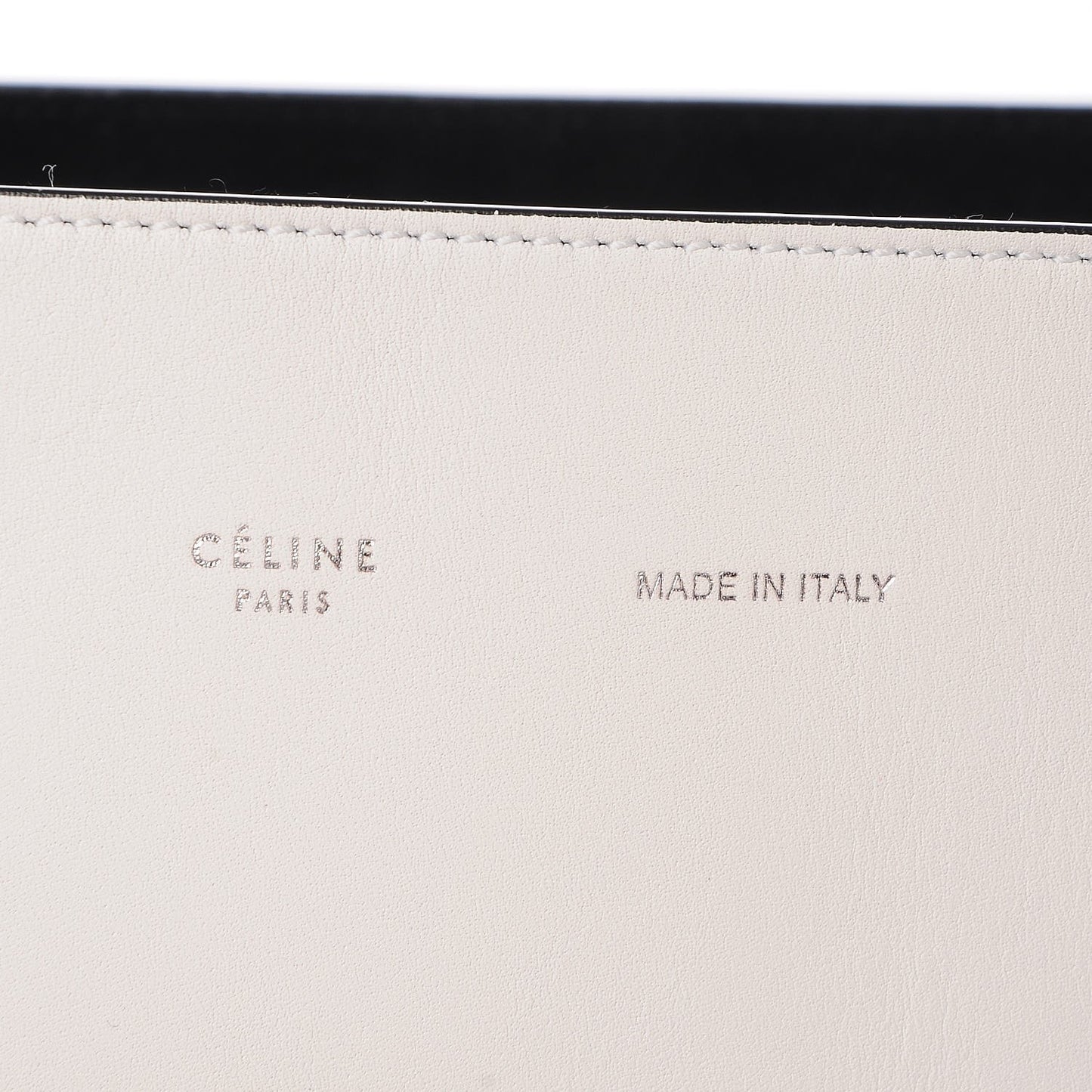 Shiny Smooth Calfskin Small Twisted Cabas White Black