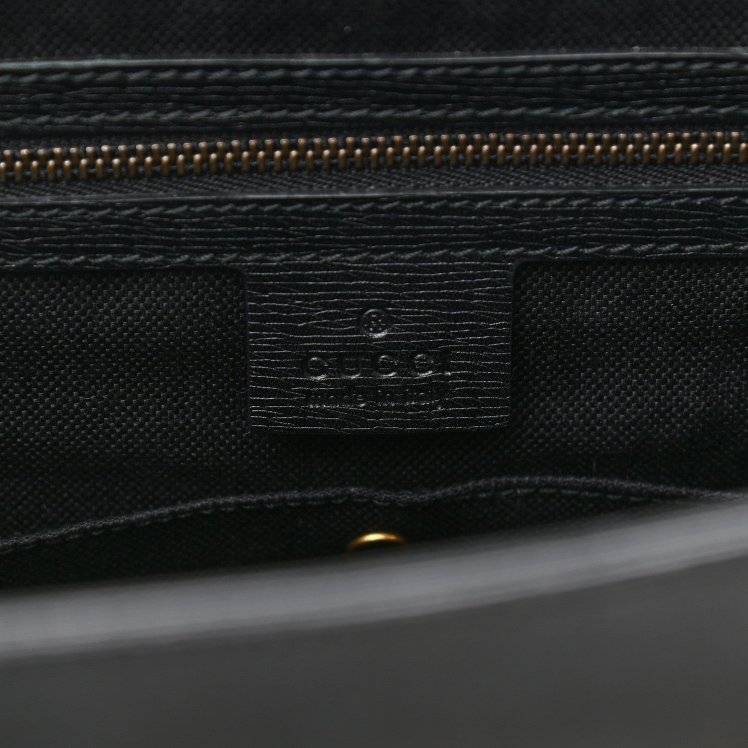 Gucci Textured Calfskin Large Bright Bit Tote Black 11 of 12