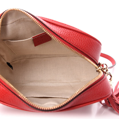 Gucci Pebbled Calfskin Small Soho Disco Bag Vibrant Red 5 of 11
