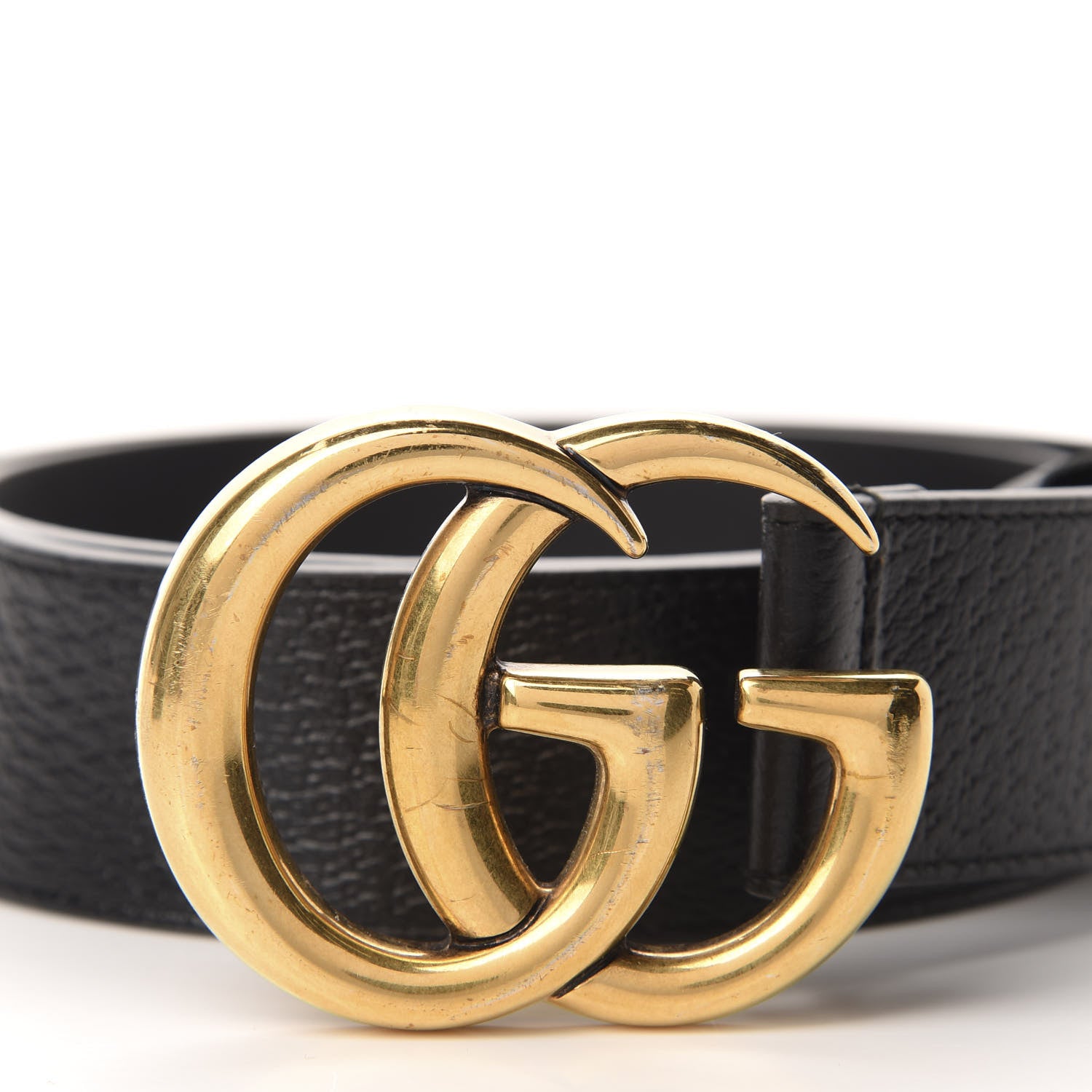 Gucci Textured Calfskin Double G 40mm Belt 85 34 Black 3 of 4