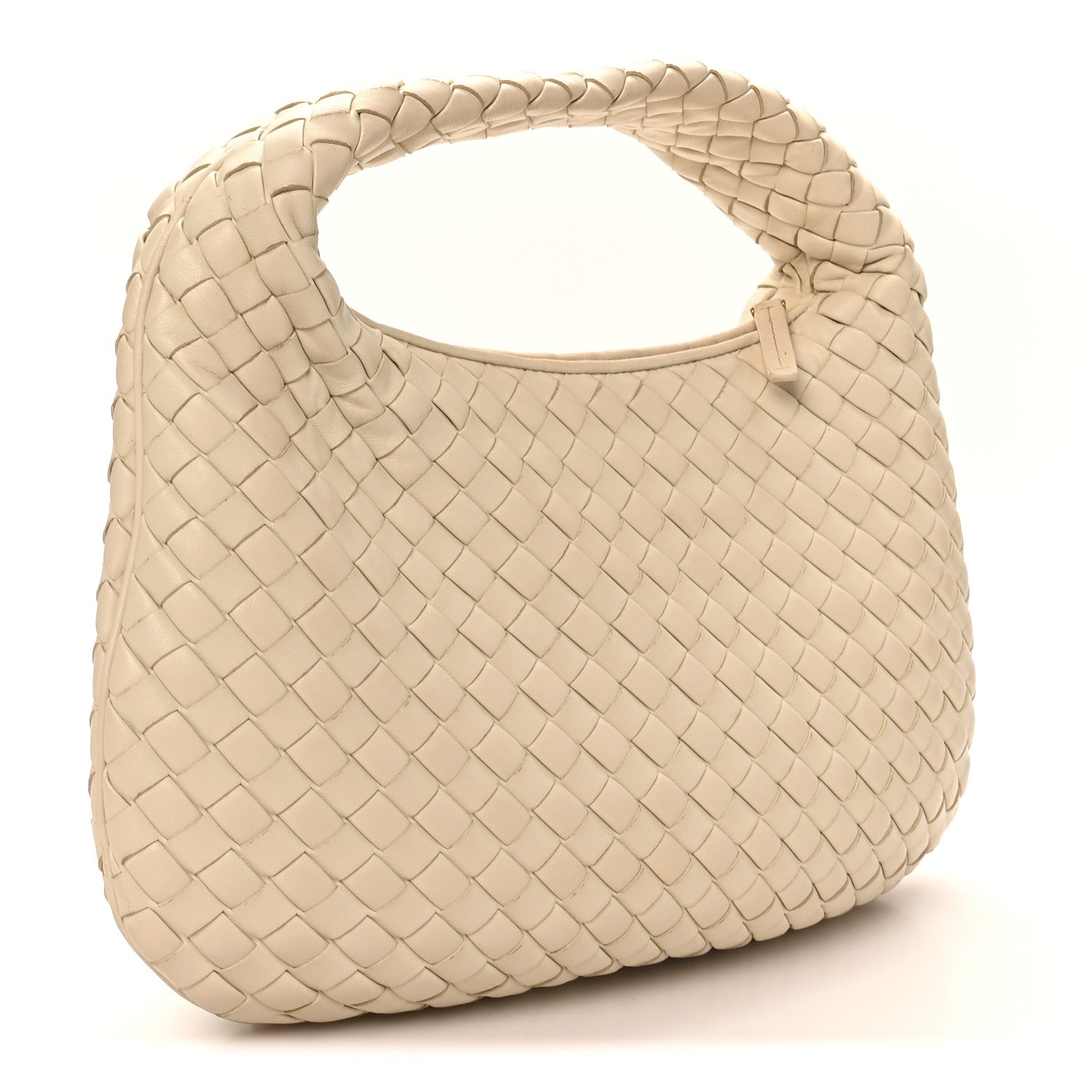 Bottega Veneta Supple Nappa Intrecciato Padded Small Veneta Hobo Sea Salt 3 of 11