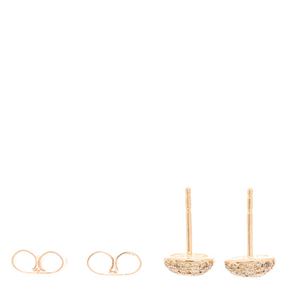 David Yurman 18K Rose Gold Cognac Diamond 8mm Cushion Stud Earrings 3 of 4