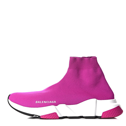 Balenciaga Neoprene Knit Womens Speed Sneakers 41 Fuchsia 1 of 8