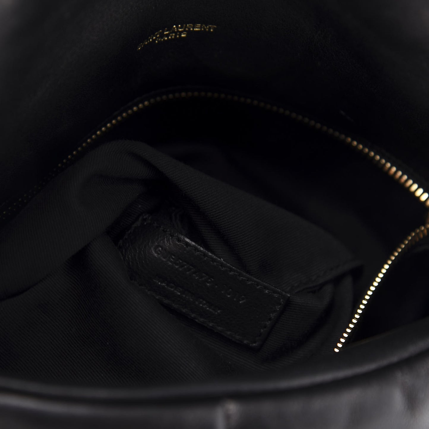 Lambskin Quilted Medium Loulou Puffer Monogram Chain Satchel Black