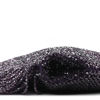 Jimmy Choo Satin Bead Embellished Callie Fringe Tassel Chain Evening Bag Cassis 9 of 9