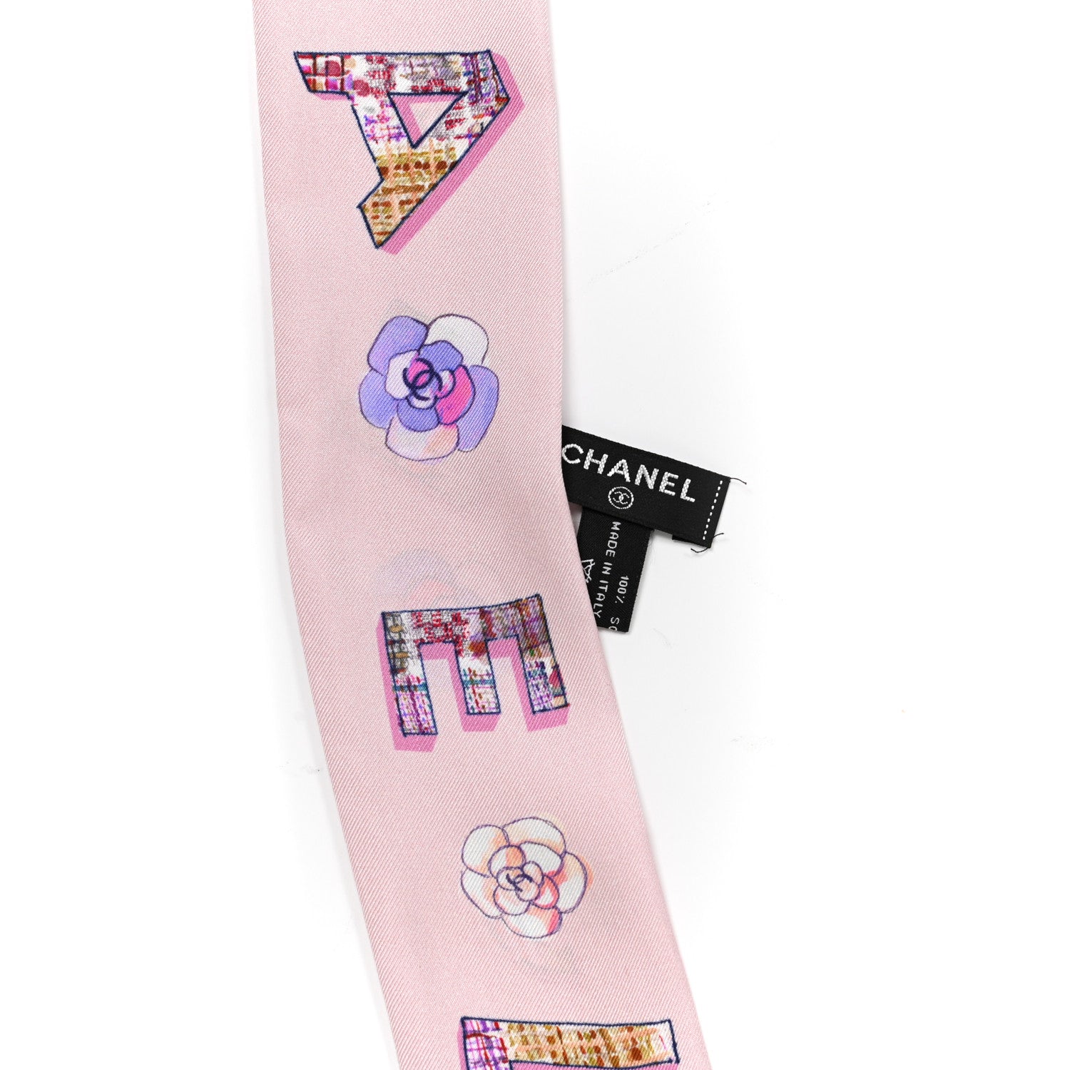 Chanel Silk Twill Slim Bandeau Scarf Pink 3 of 4