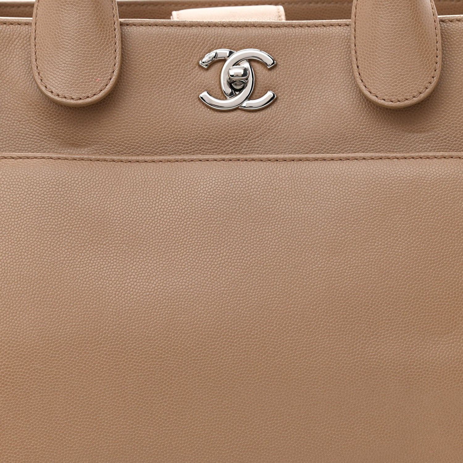 Chanel Caviar Medium Cerf Executive Shopper Tote Beige 9 of 13