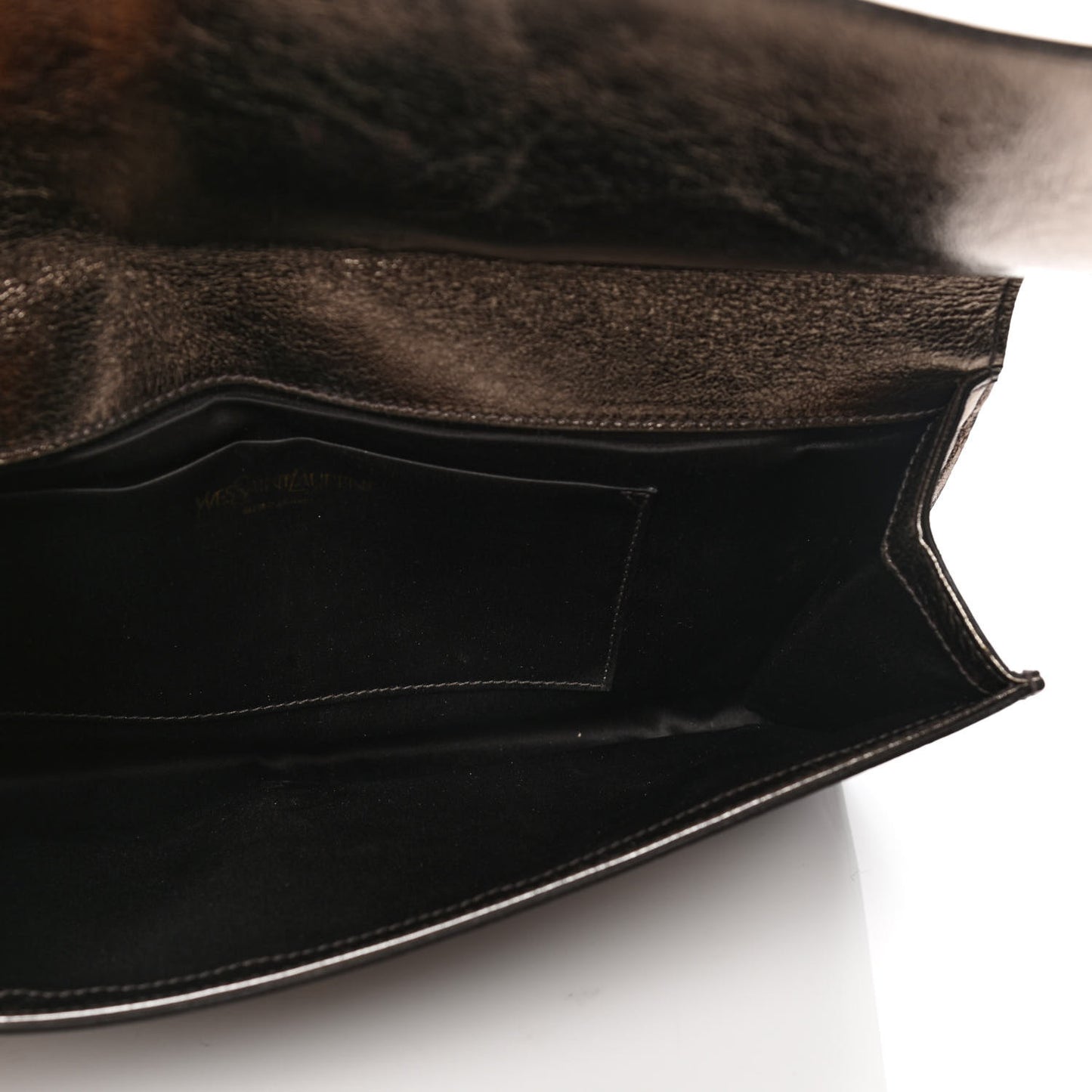 Metallic Calfskin Monogram Large Belle De Jour Clutch Gold