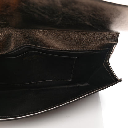 Saint Laurent Metallic Calfskin Monogram Large Belle De Jour Clutch Gold 4 of 4