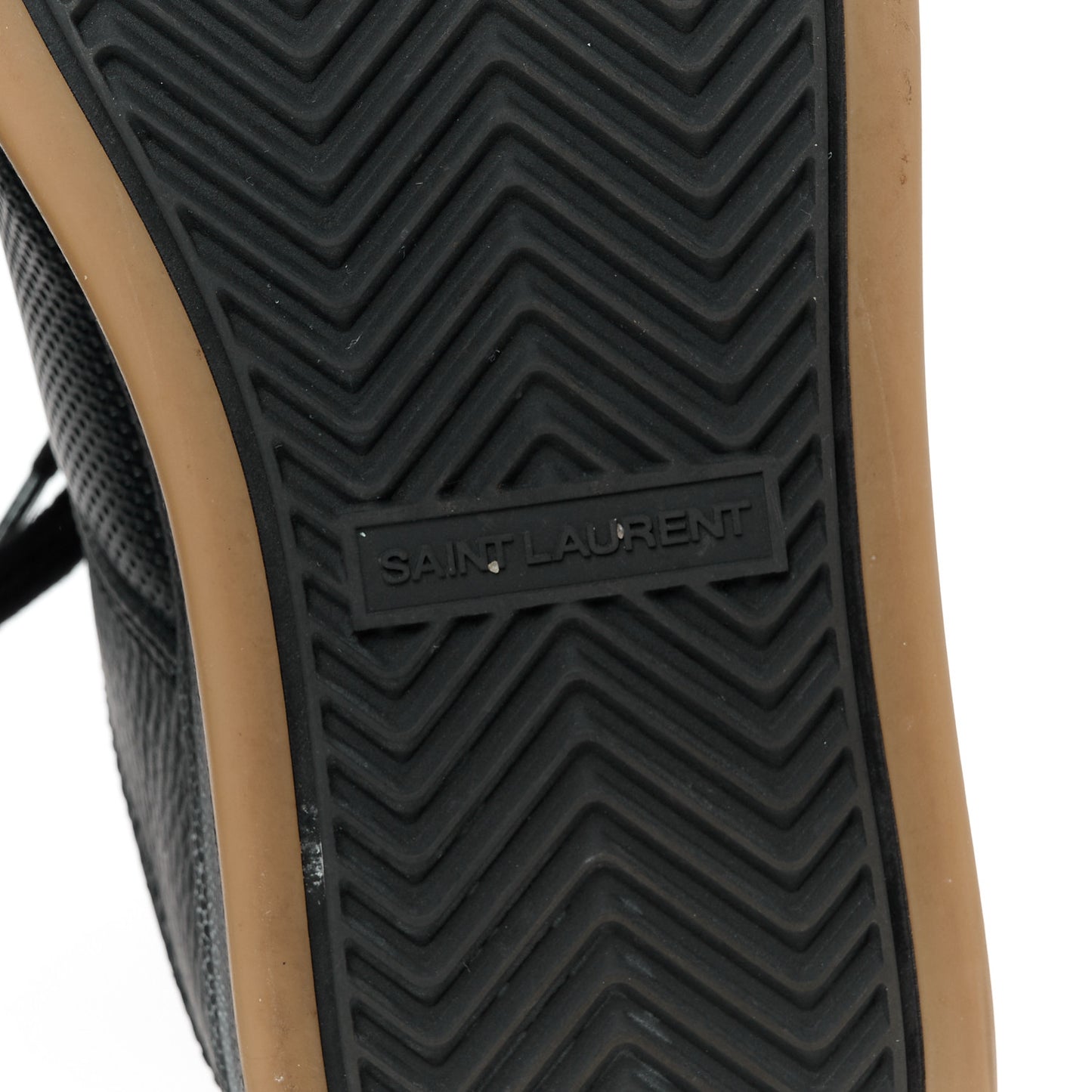 Calfskin Perforated SL61 Sneakers 37.5 Black