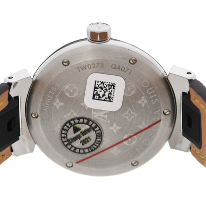 Louis Vuitton Stainless Steel Monogram 34mm Tambour World Tour Quartz Watch 4 of 5