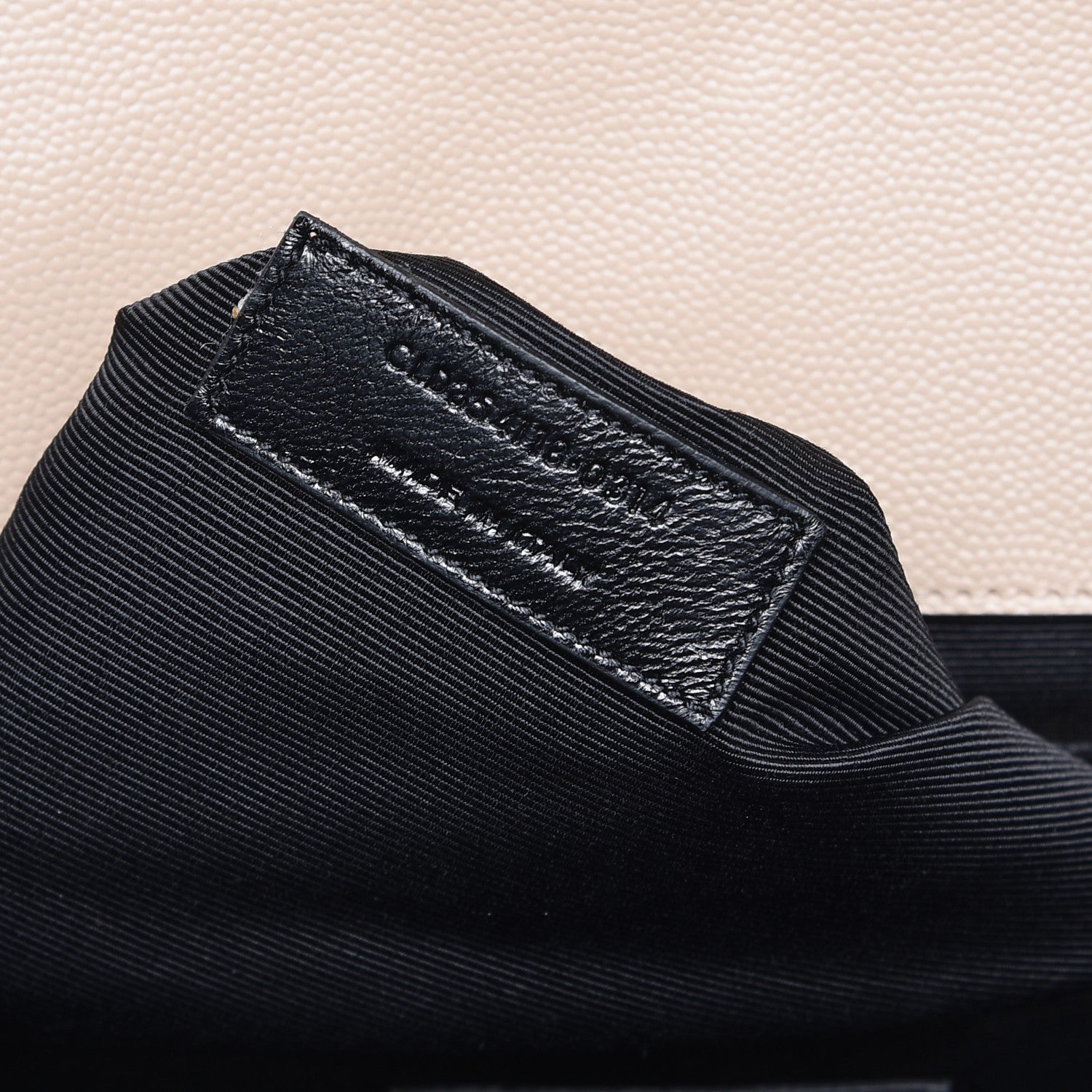 Saint Laurent Grain De Poudre Matelasse Chevron Large Monogram Satchel Dark Beige 7 of 8