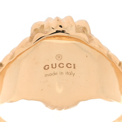 Gucci 18K Yellow Gold Diamond Fire Opal Lion Head Ring 54 6.75 4 of 4