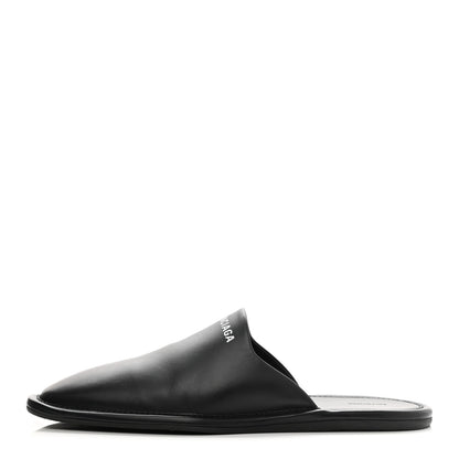 Balenciaga Smooth Calfskin Mens Cozy Slip-On Loafers 45 Black White 1 of 8