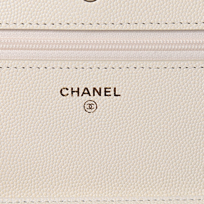 Chanel Caviar Quilted Wallet On Chain WOC White 6 of 12