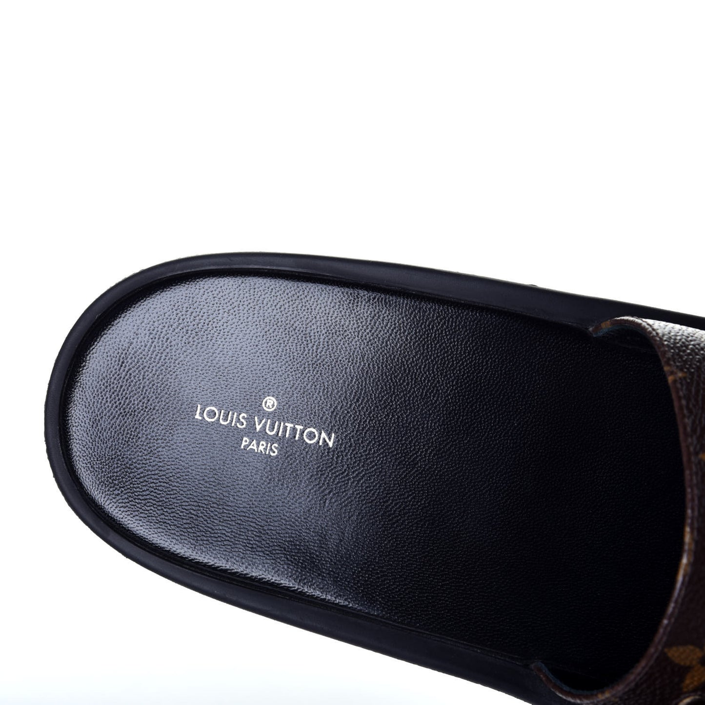 Metallic Calfskin Monogram Logo Sunbath Slide Sandals 36