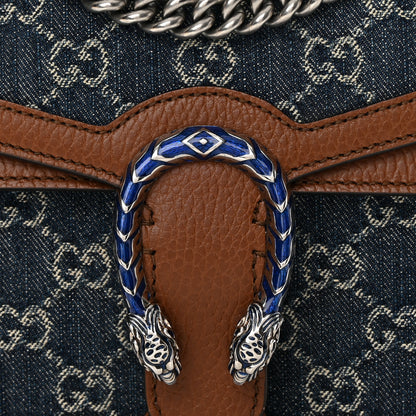 Gucci New Denim GG Monogram Dollar Calfskin Enamel Mini Dionysus Shoulder Bag Blue Tea Cuir Epilog Electric Blue 8 of 18