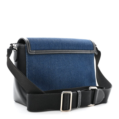Burberry Denim Medium Print Note Crossbody Bag Blue 3 of 11