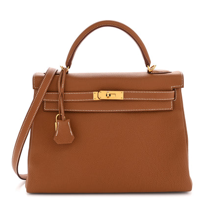 Hermes Togo Kelly Retourne 32 Gold 1 of 12
