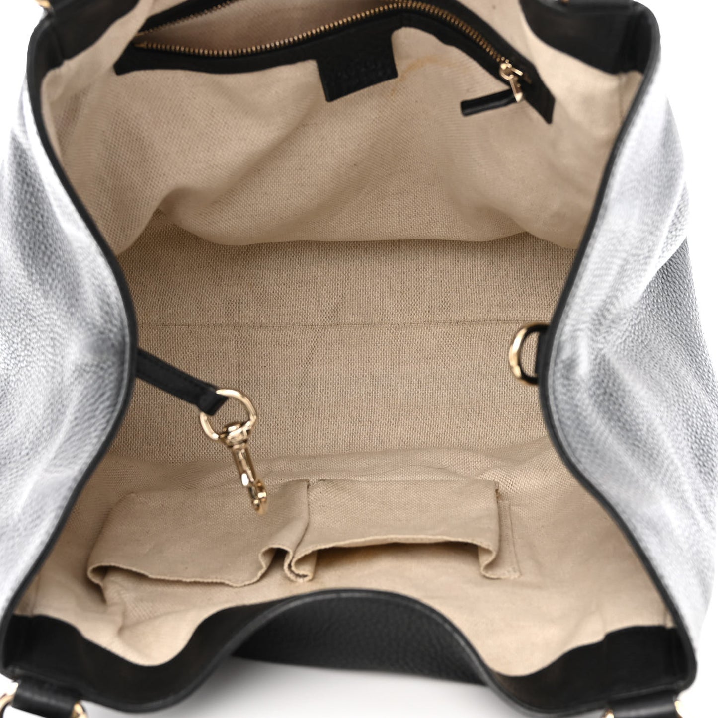 Pebbled Calfskin Medium Soho Shoulder Bag Black