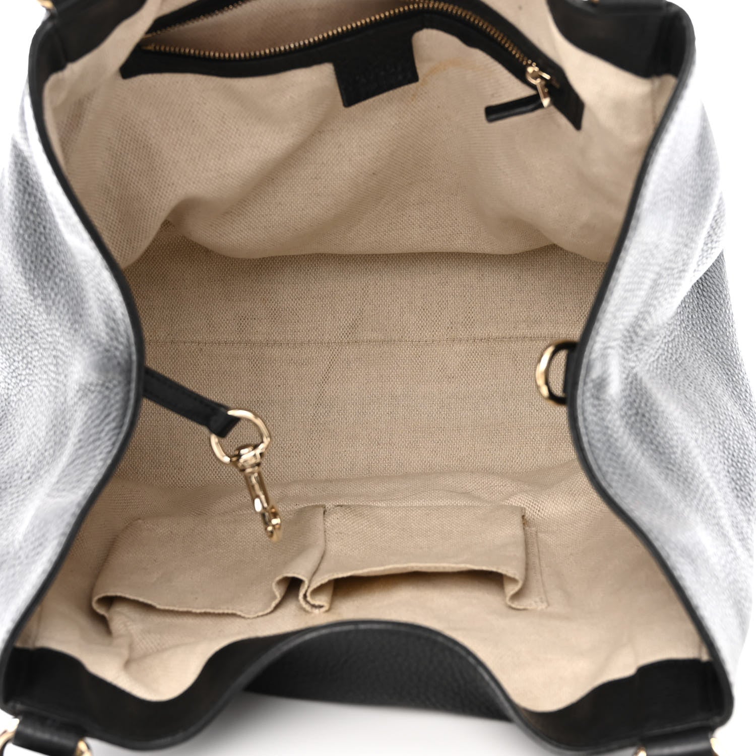 Gucci Pebbled Calfskin Medium Soho Shoulder Bag Black 5 of 11