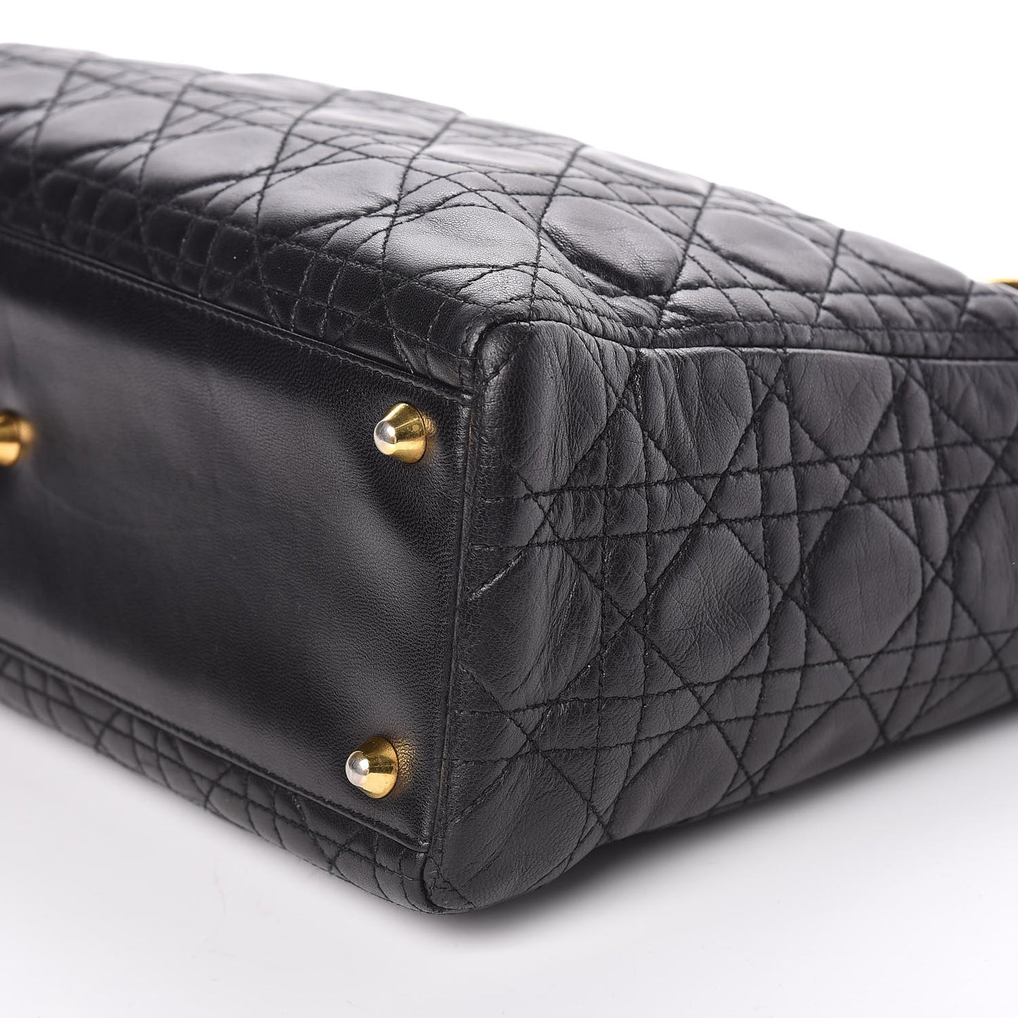 Lambskin Cannage Large Lady Dior Black