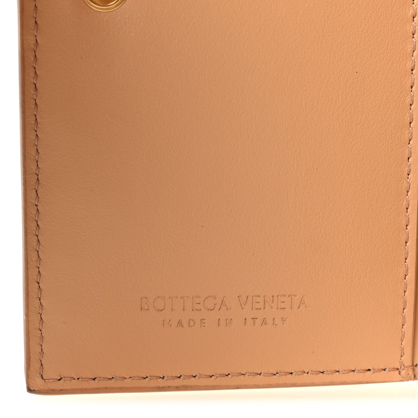 Nappa Maxi Intrecciato Medium Cassette Bifold Zip Wallet  Porridge