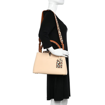 Louis Vuitton Taurillon Wild At Heart Capucines PM Creme Multicolor 2 of 10