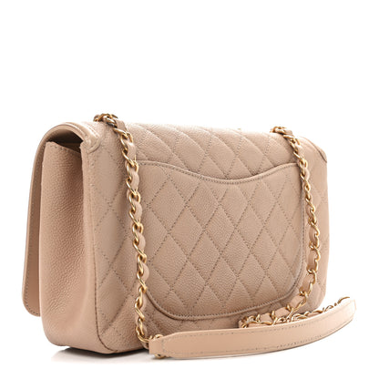 Chanel Caviar Quilted Medium CC Filigree Flap Beige 3 of 11