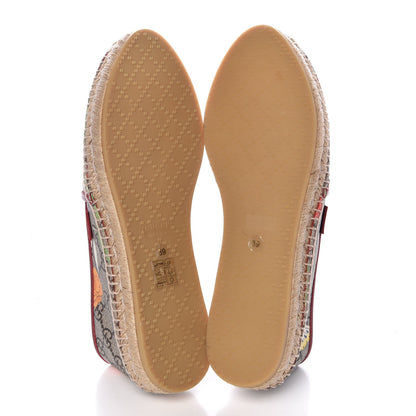 Gucci GG Supreme Monogram Tian Womens Espadrilles 39 Beige Multicolor Red 5 of 9